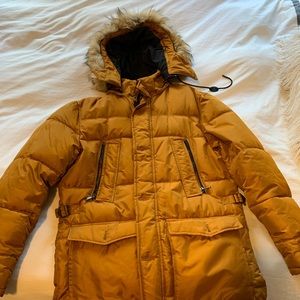 Zara Quilted Parka - Mustard